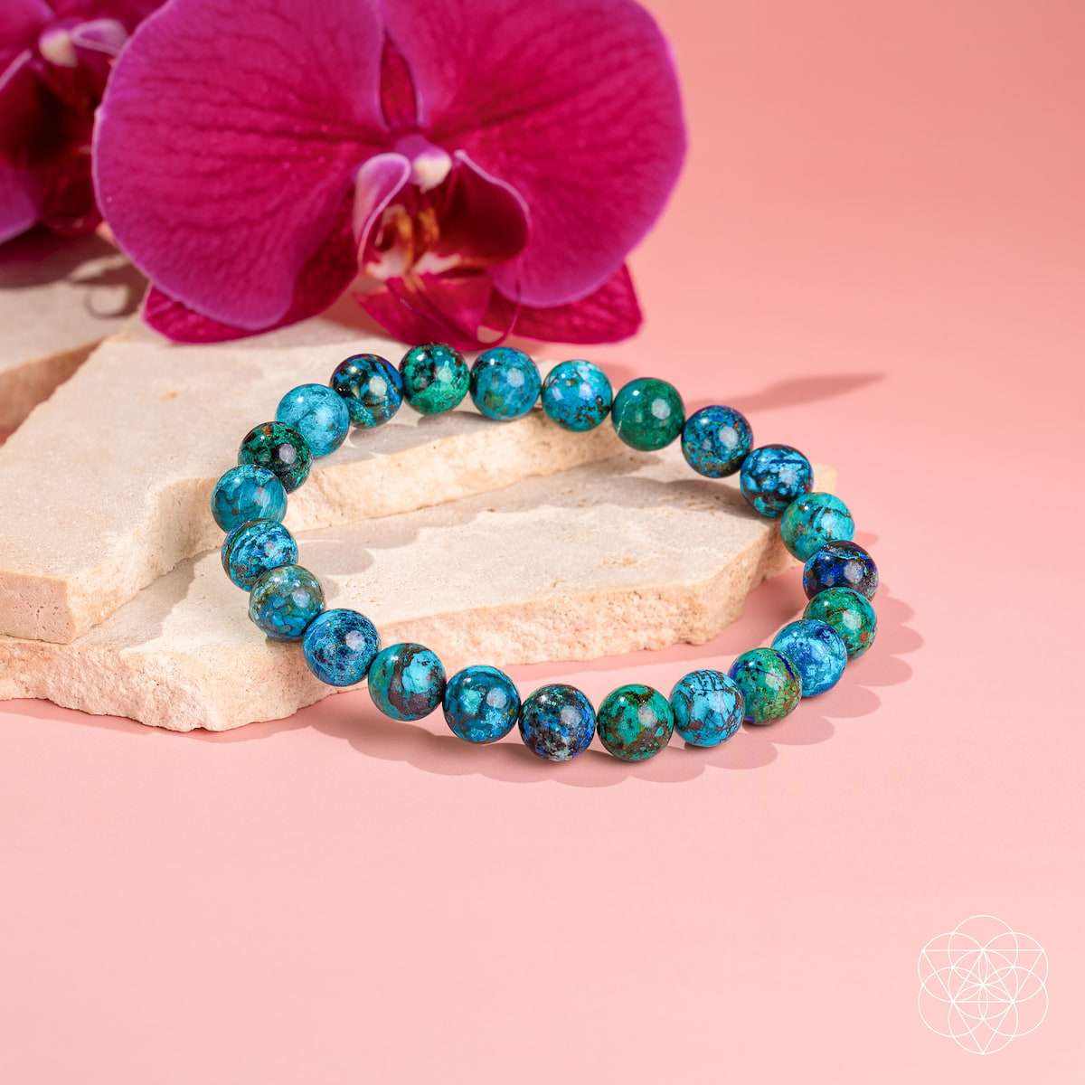 Peruvian Chrysocolla Natural Stone Bracelet